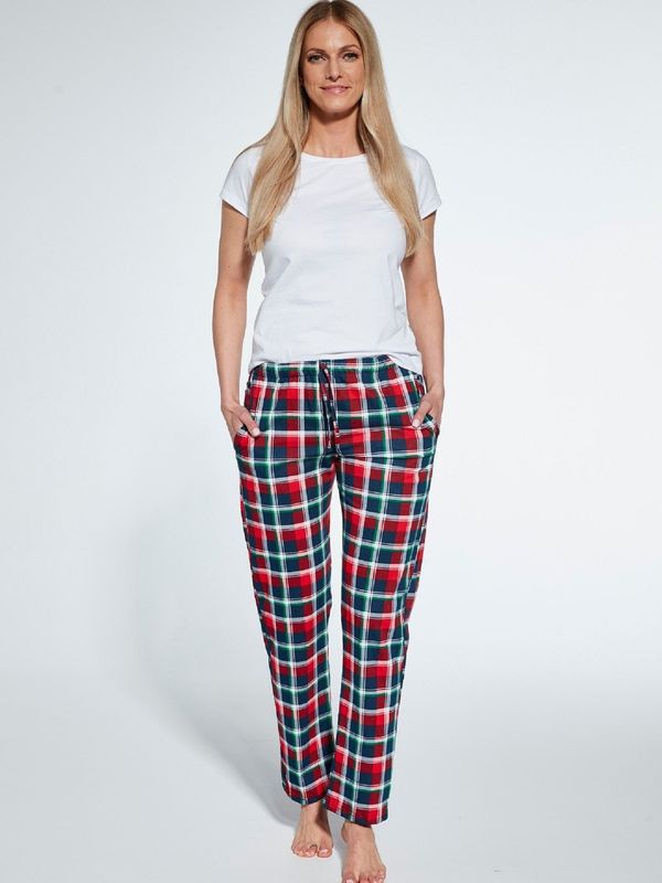 Cornette Women's pyjama pants Cornette 690/38 S-2XL red-check