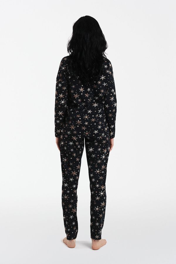 Italian Fashion Women's pyjamas Laponia, long sleeves, long legs - print