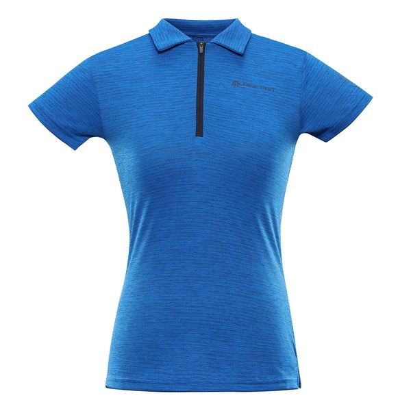 ALPINE PRO Women's quick-drying polo shirt ALPINE PRO DONNA electric blue lemonade