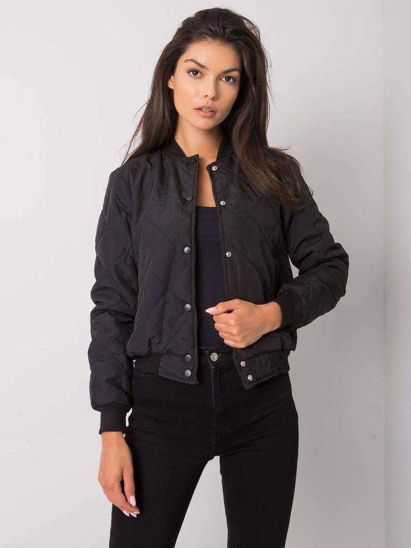 Fashionhunters Women's Quilted Bomber Jacket Sherise - Black