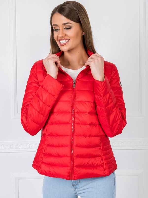 Fashionhunters Women's quilted jacket Daphne - red