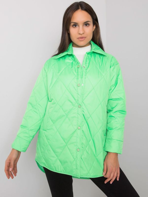Fashionhunters Women's quilted jacket Zenya - fluo green