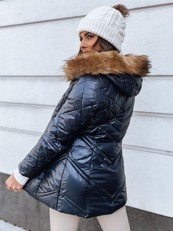 DStreet Women's quilted winter jacket SOLARIS dark blue Dstreet