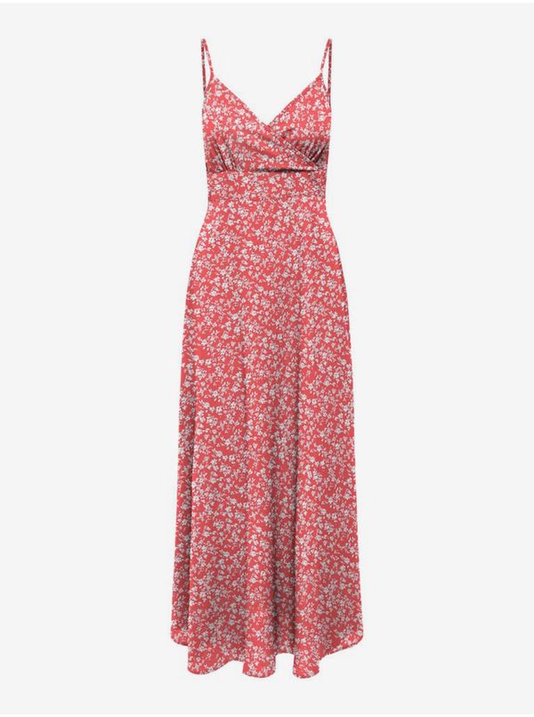 Only Women's red floral midi dress ONLY Nova