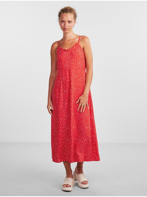 Pieces Women's Red Patterned Maxi Dress Pieces Nya - Women