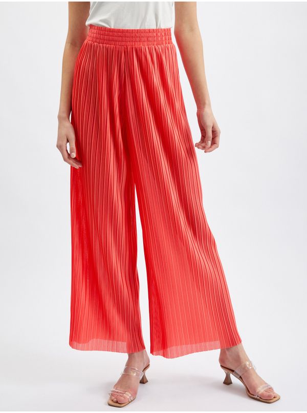 Orsay Women's red wide trousers ORSAY