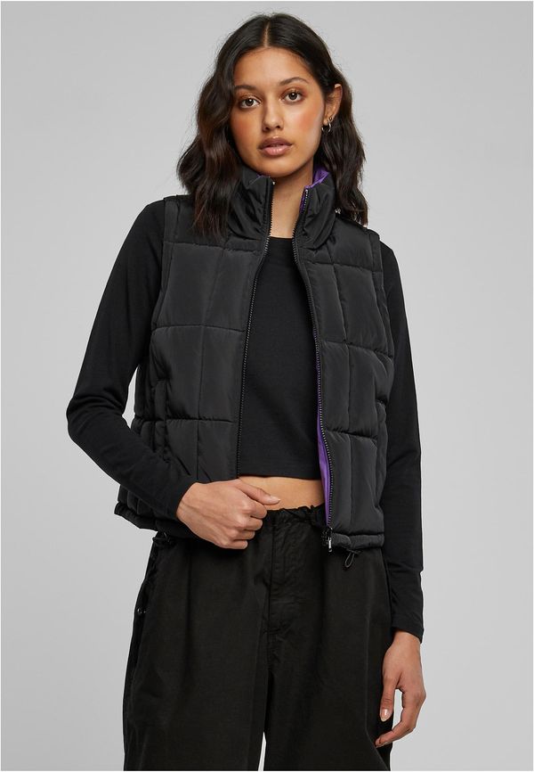 UC Ladies Women's reversible cropped vest black/real purple