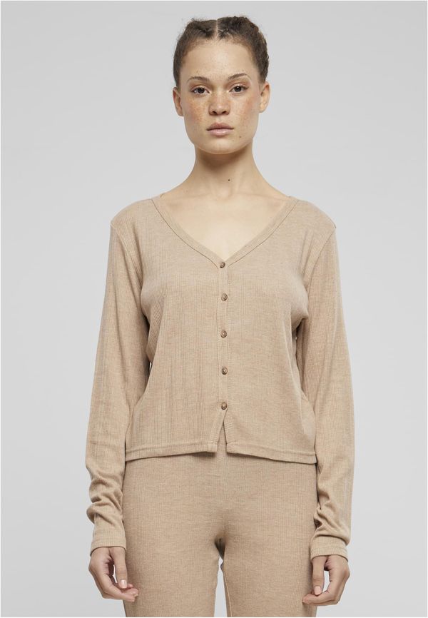 Urban Classics Women's ribbed cardigan beige