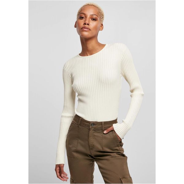 Urban Classics Women's ribbed knit with long sleeves whitesand