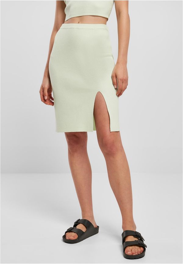 Urban Classics Women's ribbed skirt light mint