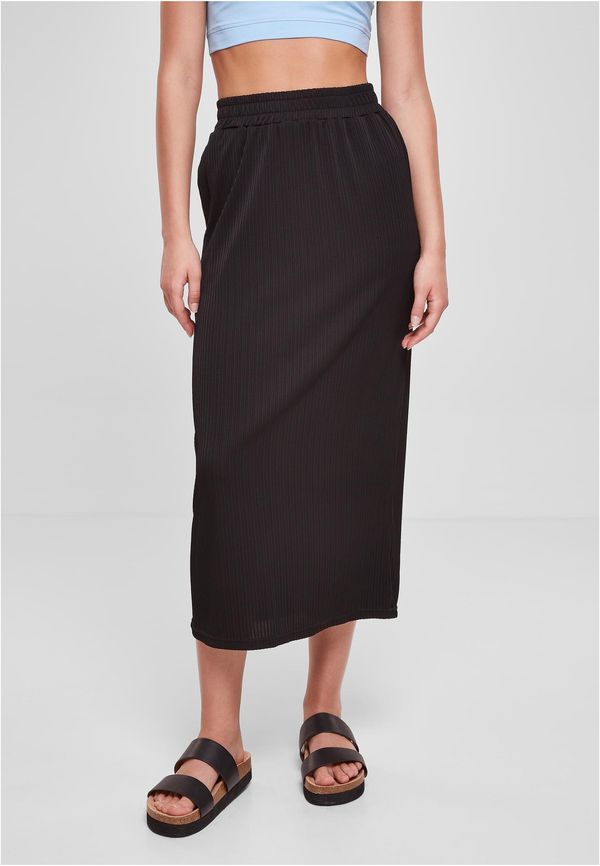 UC Ladies Women's ribbed skirt Midi skirt black