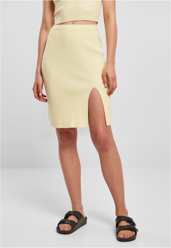 UC Ladies Women's ribbed skirt soft yellow