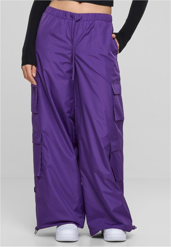Urban Classics Women's Ripstop Double Cargo Pants - Purple
