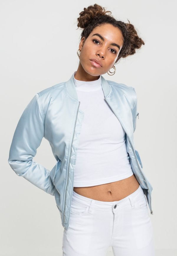 Urban Classics Women's satin jacket Bomber jacket babyblue