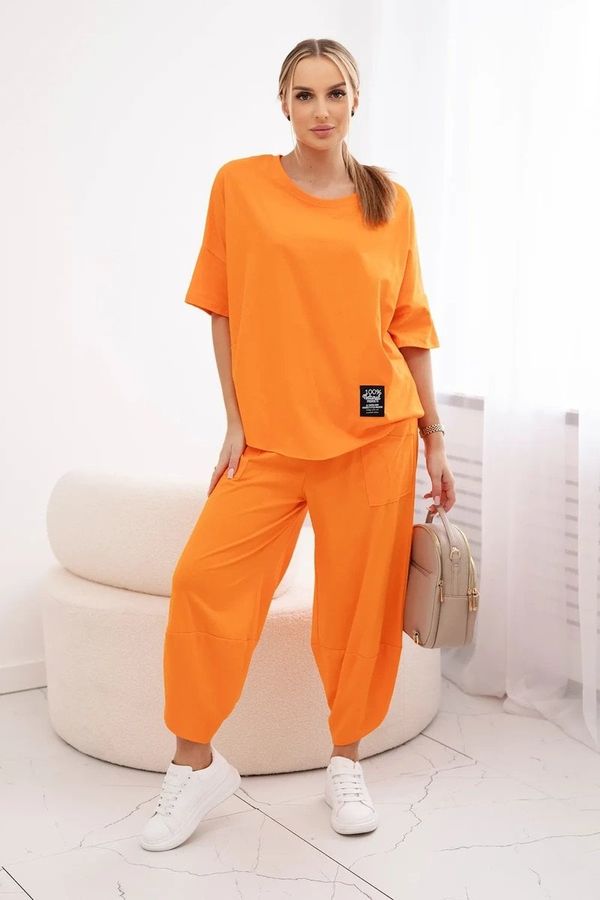 Kesi Women's set blouse + trousers - orange