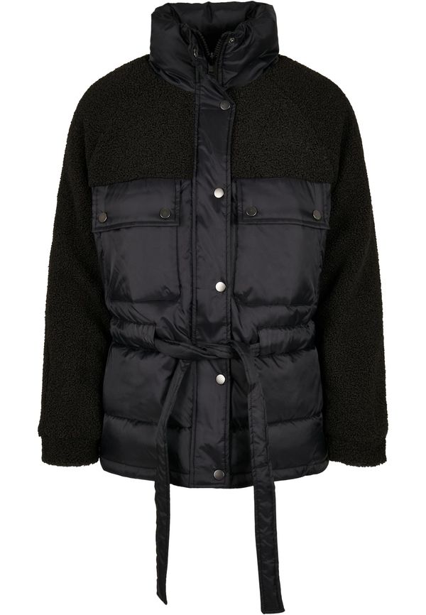 Urban Classics Women's Sherpa Mix Puffer Jacket Black