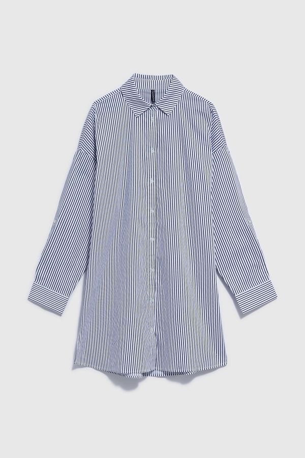 Moodo WOMEN'S SHIRT L-KO-4016 BÍLÁ_NAVY