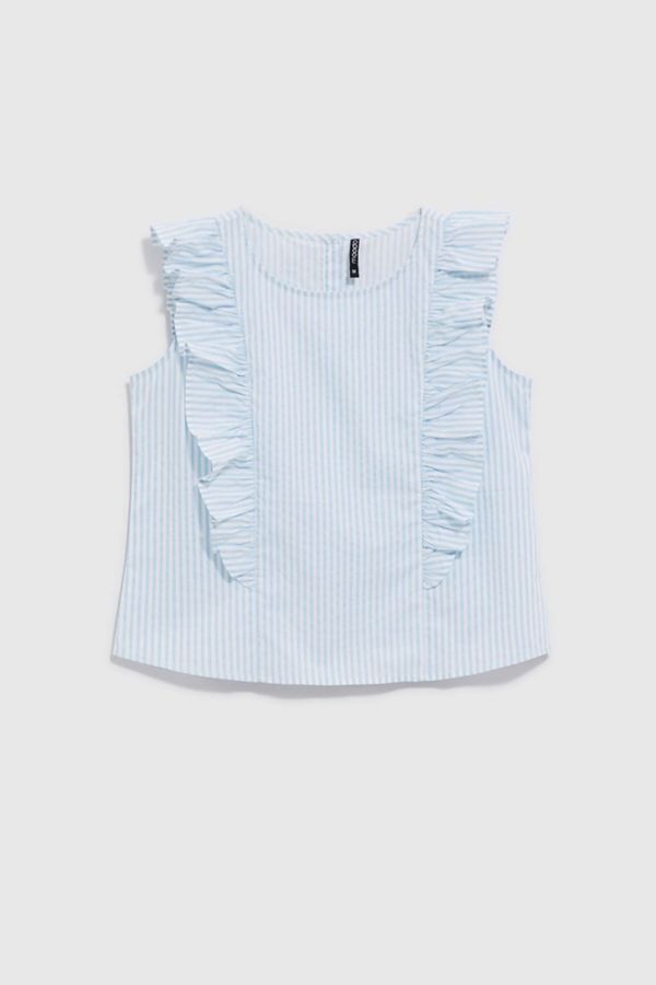 Moodo WOMEN'S SHIRT L-KO-4057 BÍLÁ_L.Blue