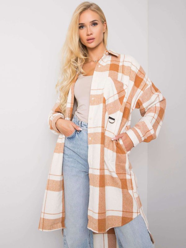 Fashionhunters Women's shirt with camel check