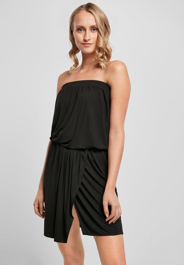 Urban Classics Women's short bandeau dress made of viscose black