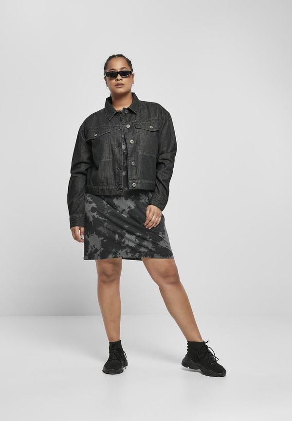 UC Ladies Women's Short Oversized Denim Jacket with Black Wash