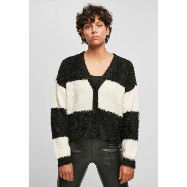 Urban Classics Women's short oversized down cardigan black/white sand