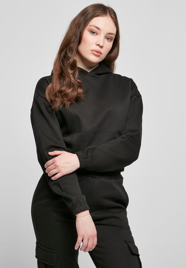 UC Ladies Women's Short Oversized Hooded Sweatshirt Black