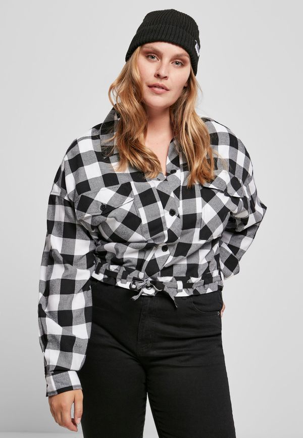 Urban Classics Women's short oversized shirt black/white