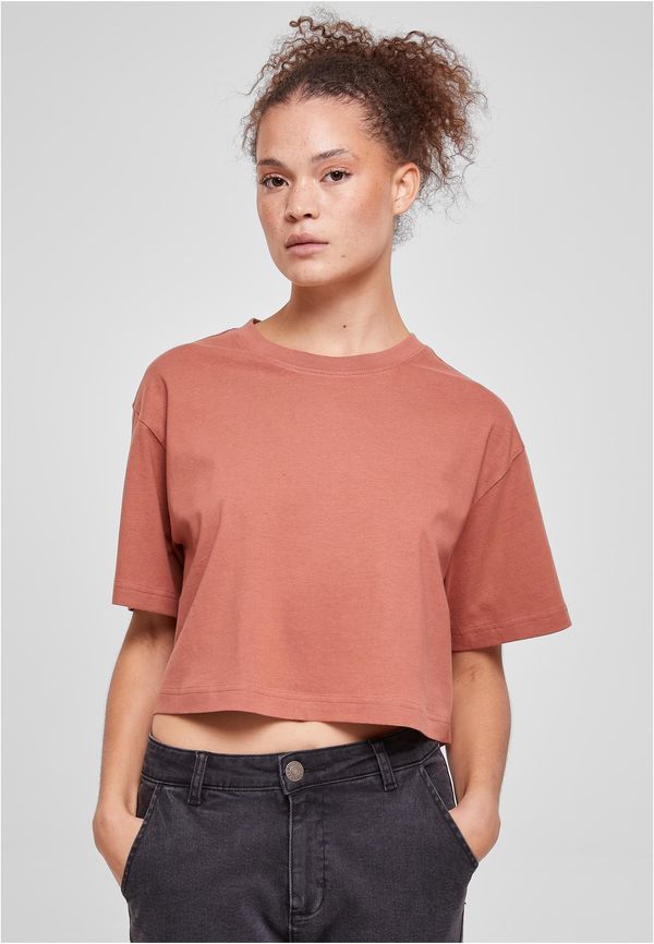 Urban Classics Women's short oversized terracotta T-shirt