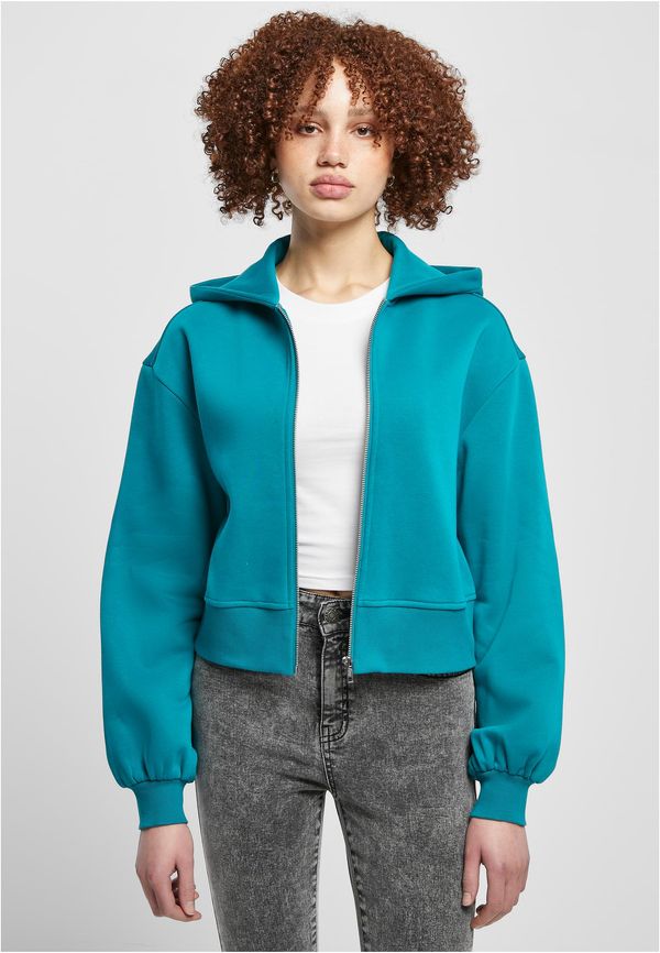 UC Ladies Women's Short Oversized Zipper Jacket Watergreen