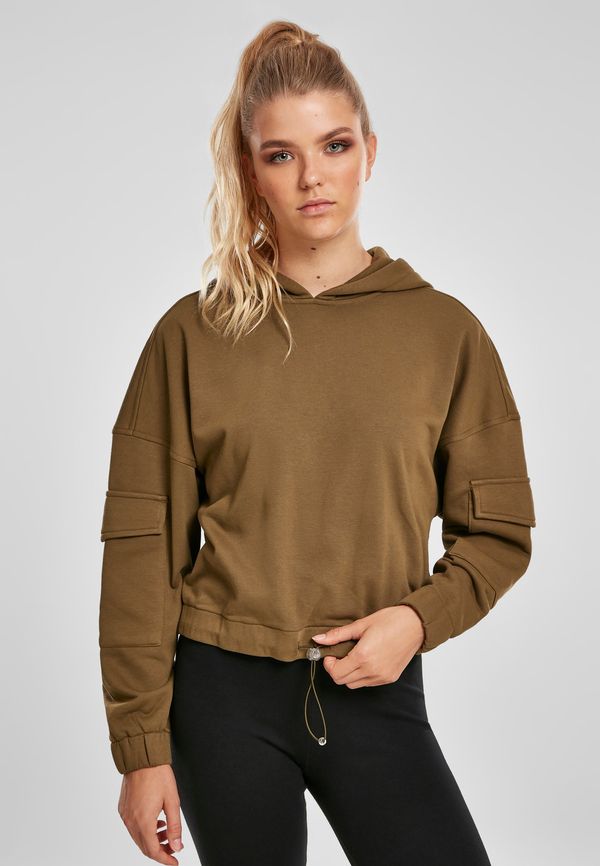 Urban Classics Women's Short Work Hoodies Summer Olive