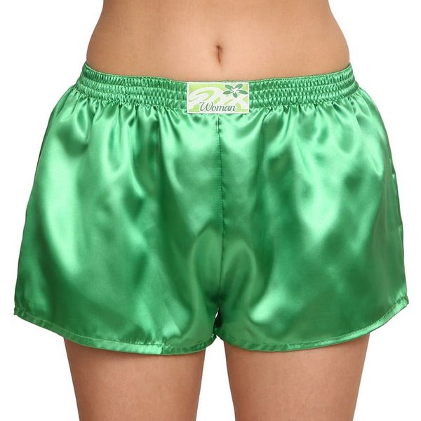 STYX Women's shorts Styx classic rubber satin dark green