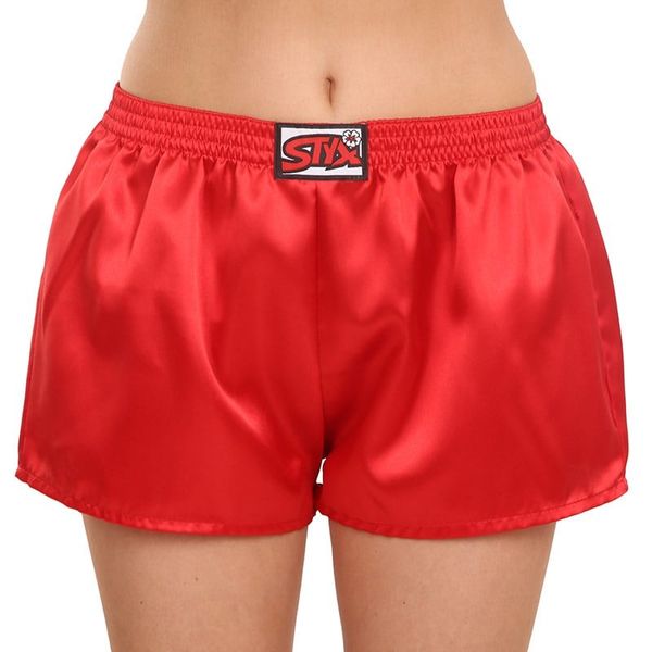 STYX Women's shorts Styx classic rubber satin red