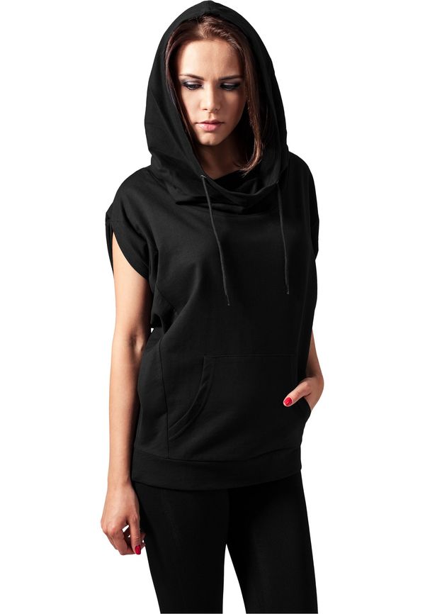 Urban Classics Women's sleeveless sweatshirt with high collar black