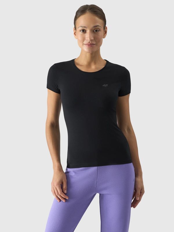 4F Women's slim T-shirt 4F - black