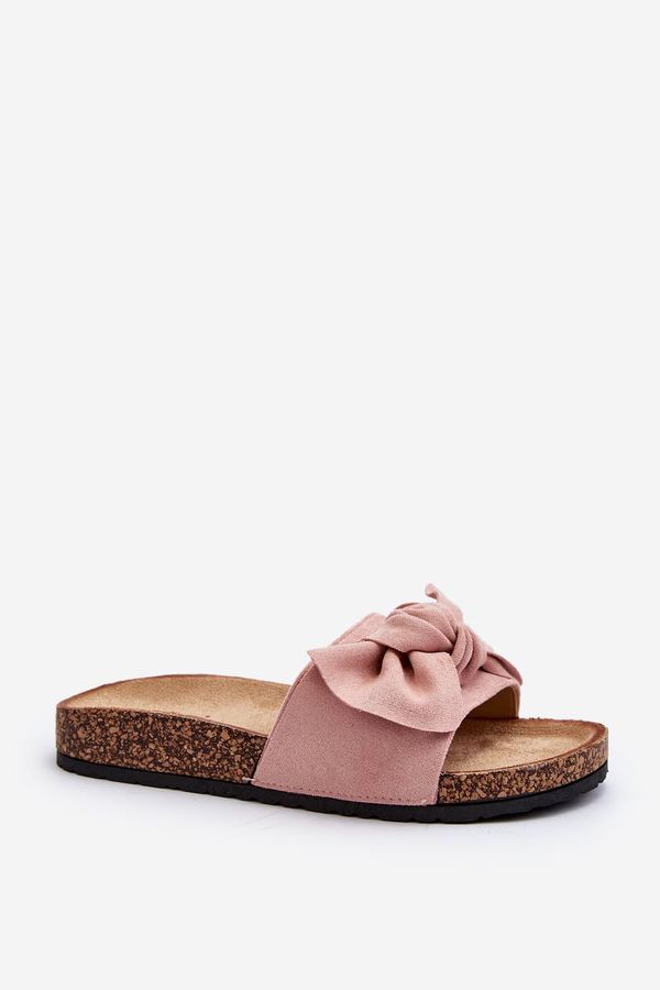 Kesi Women's slippers with bow, pink Ezephira