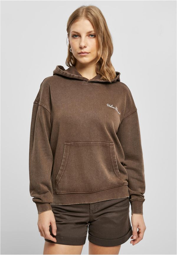 UC Ladies Women's small embroidery Terry Hoody brown