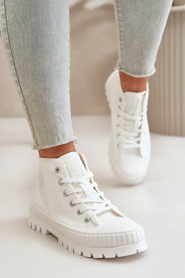 BIG STAR SHOES Women's sneakers with ankle choke Big Star white