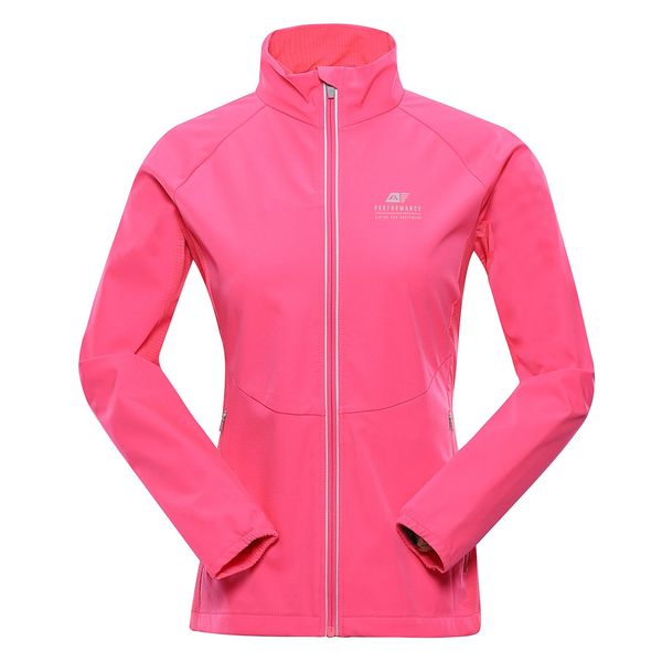 ALPINE PRO Women's softshell jacket with membrane ALPINE PRO MULTA neon knockout pink