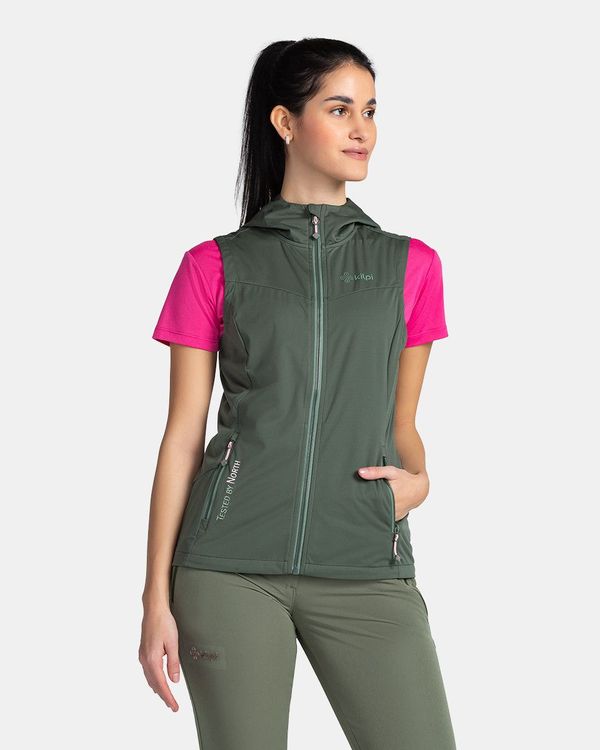 Kilpi Women's softshell vest KILPI MONILEA-W Dark green