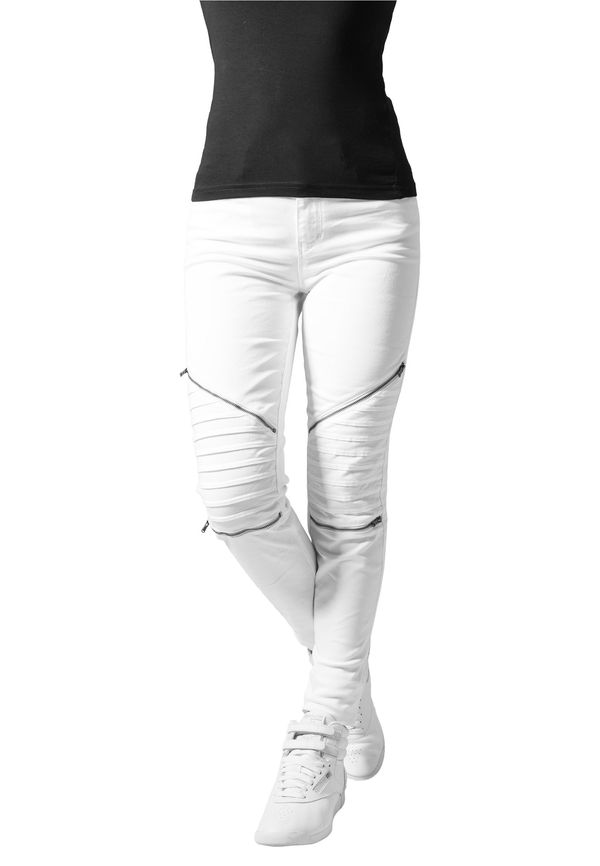 UC Ladies Women's stretch biker trousers white