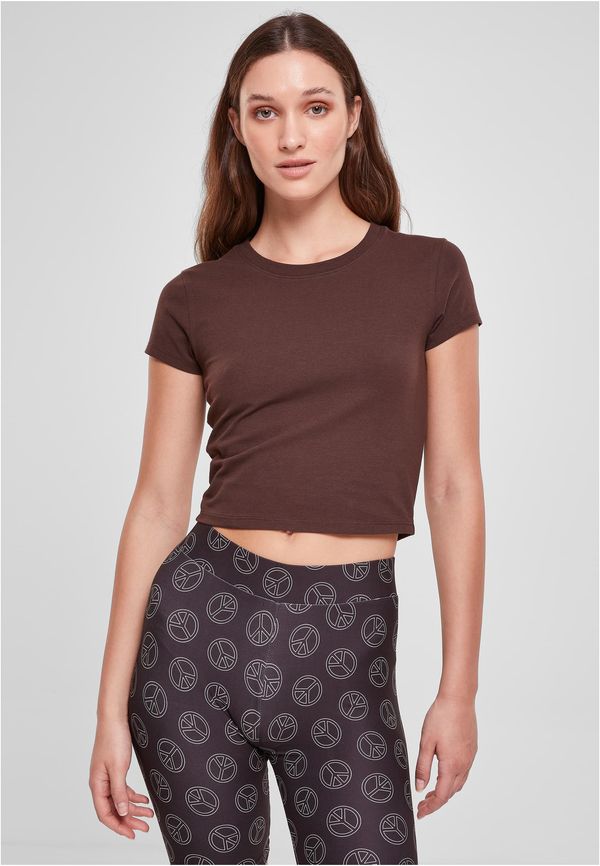 Urban Classics Women's Stretch Jersey Cropped Tee - Brown