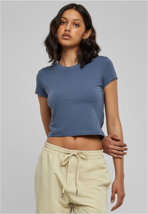 Urban Classics Women's stretch jersey Cropped Tee vintageblue