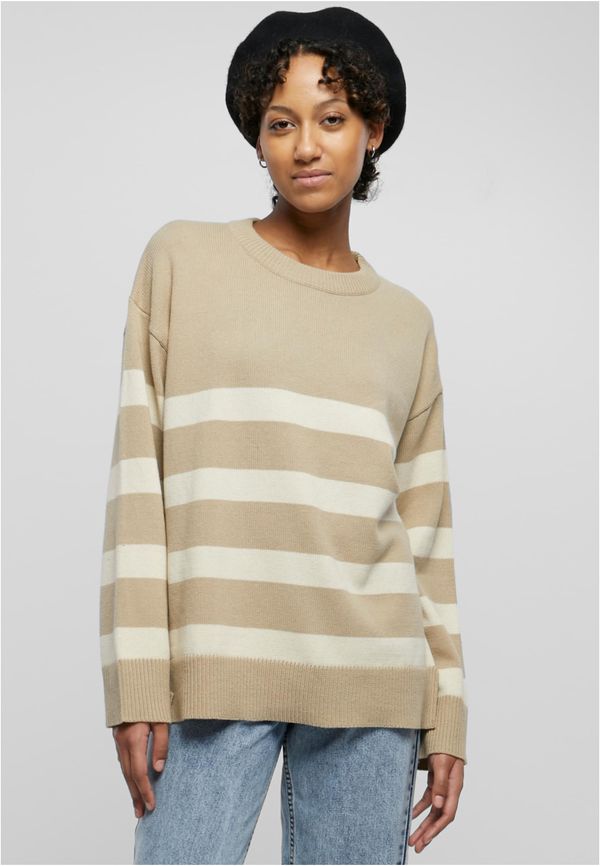 UC Ladies Women's striped knitted sweater - beige