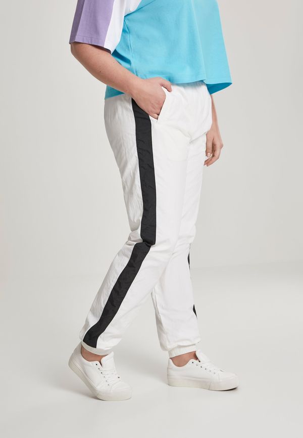 Urban Classics Women's striped trousers wht/blk