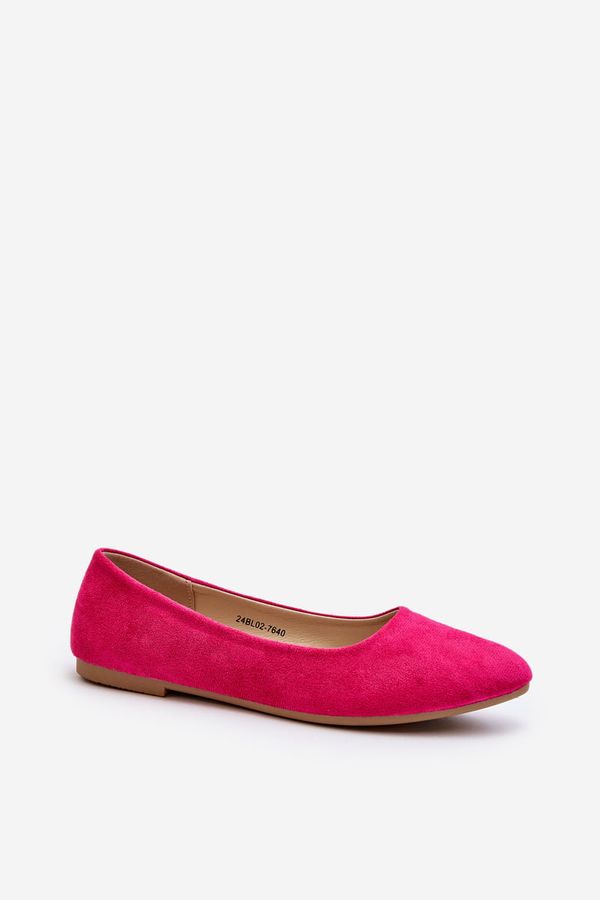 Kesi Women's suede ballerinas Fuchsia Kommia