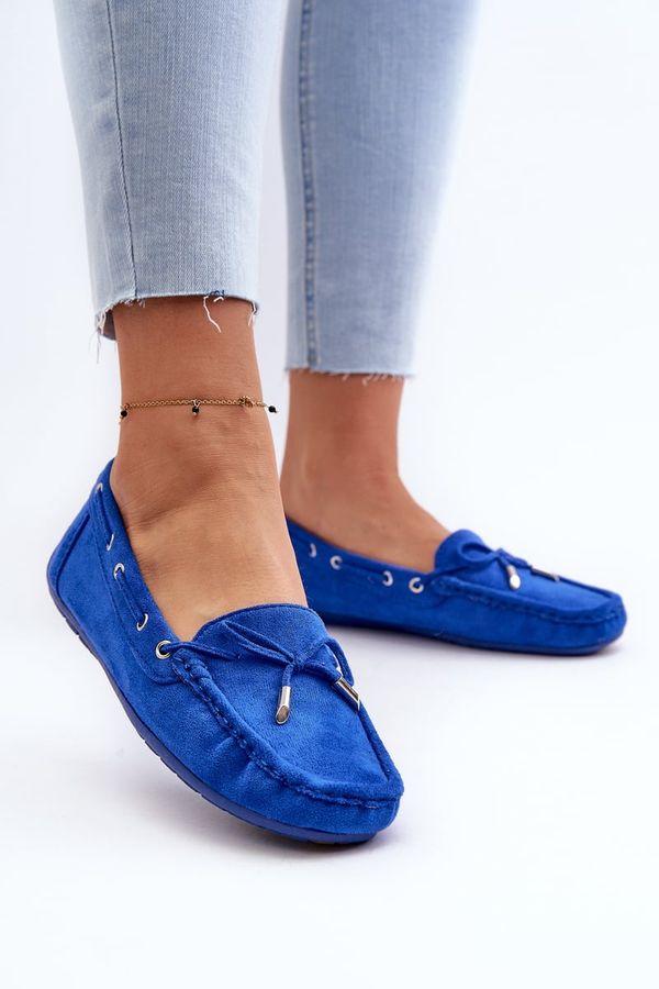 Kesi Women's suede loafers Blue Si Passione