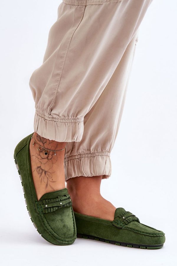 Kesi Women's suede loafers green Clorie