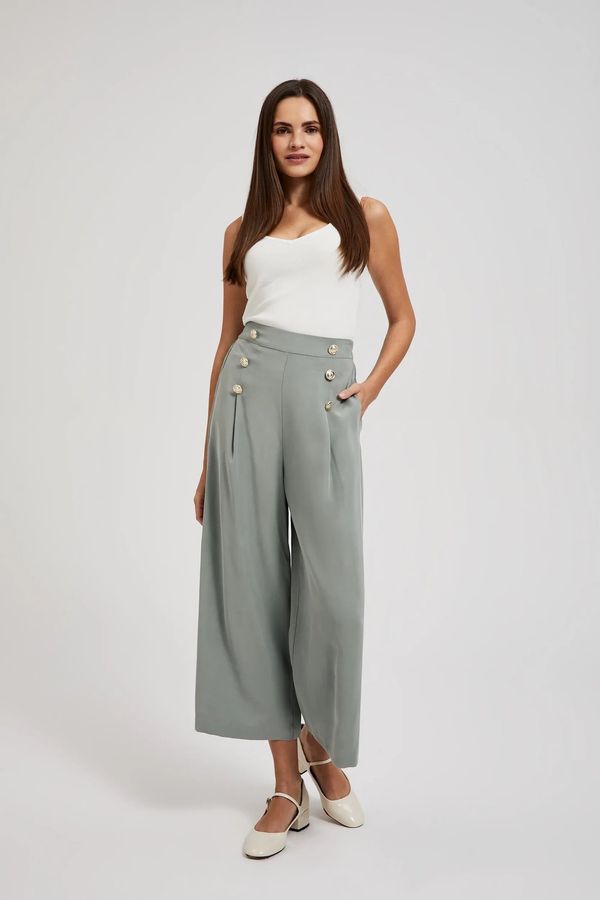 Moodo Women's summer trousers MOODO - olive