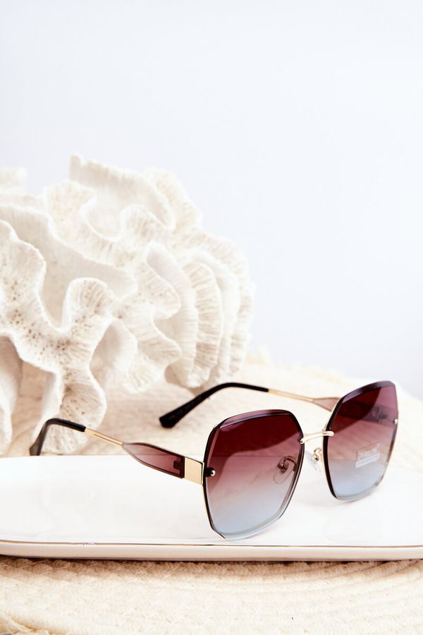 Kesi Women's sunglasses with UV400 shaded lens, brown
